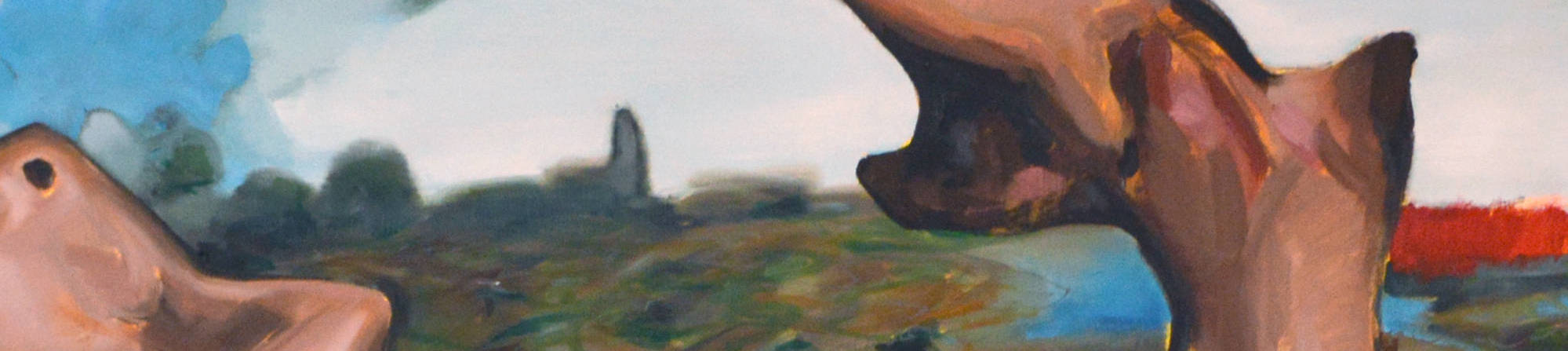 Juanma Moreno Sánchez detail of a landscape painting