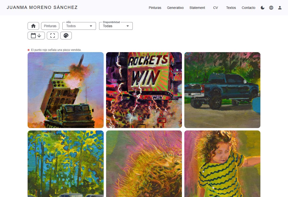 The catalogue, with its filters